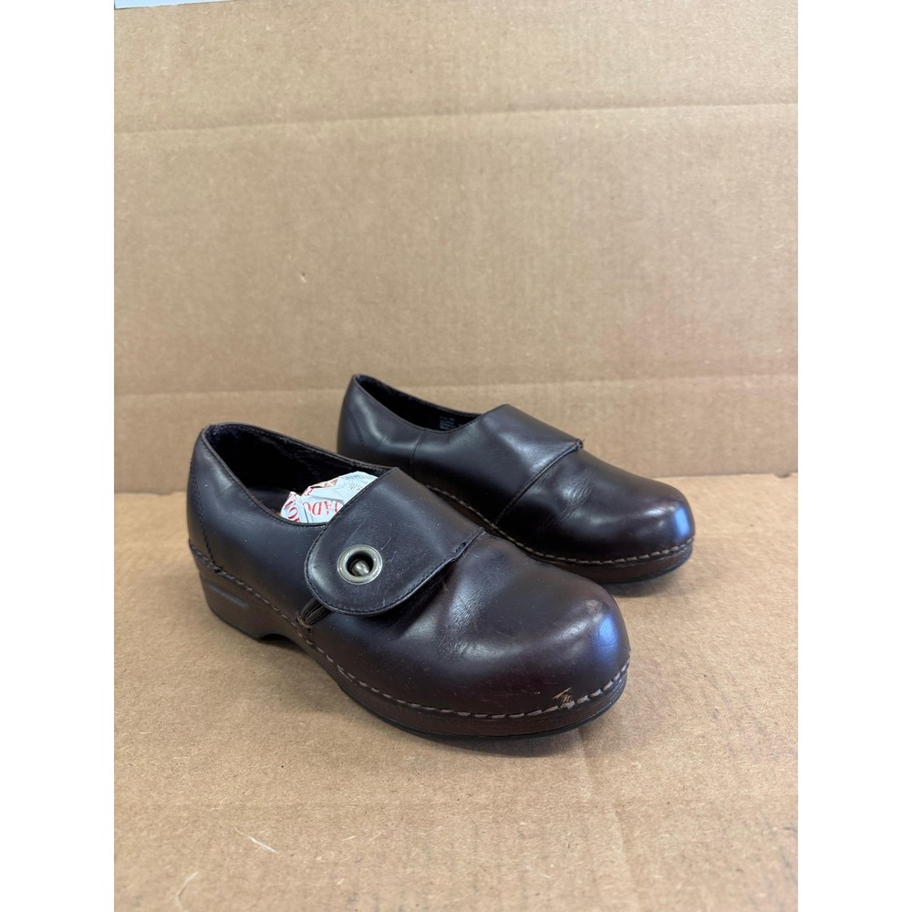Dansko XP Slip Resistant Leather Pull Up Professional Clogs‎ Brown Womens 38 EU